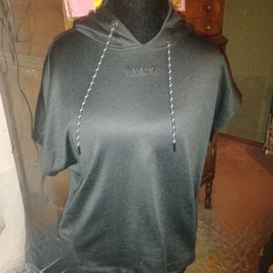 DKNY Black Short Sleeve Hoodie